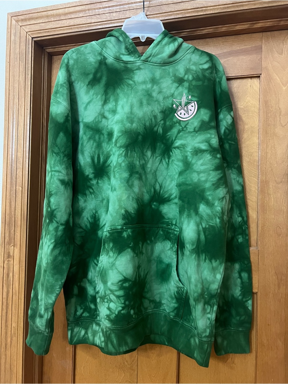 Jeffree Star Cosmetics Watermelon Green Tie Dye Hoodie Size Large